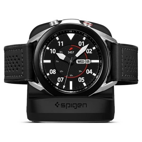 Išmaniojo laikrodžio Samsung Galaxy Watch 3 naktinis Spigen stovas, Juodos spalvos