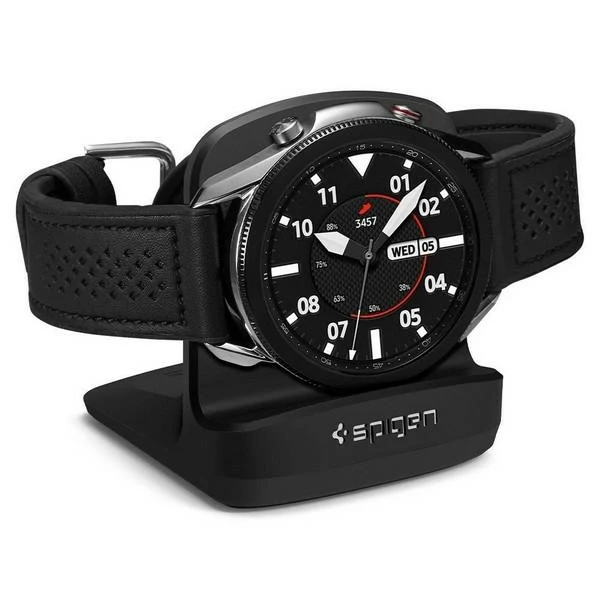 Išmaniojo laikrodžio Samsung Galaxy Watch 3 naktinis Spigen stovas, Juodos spalvos