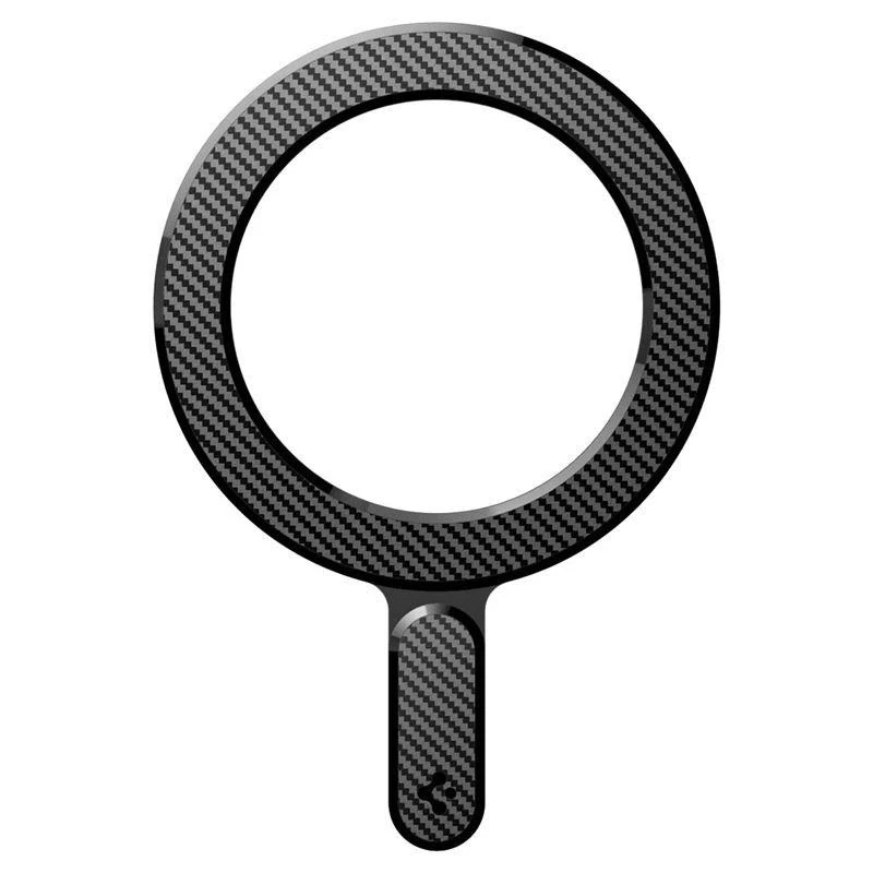 Dėklas Spigen OneTap Ring magnetinė plokštelė, anglies raštas