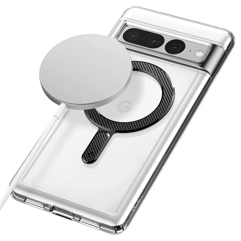 Dėklas Spigen OneTap Ring magnetinė plokštelė, anglies raštas