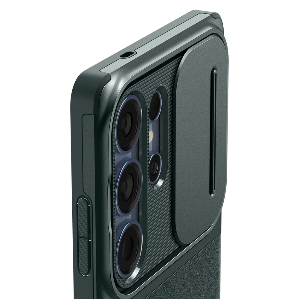 Spigen Optik Armor dėklas skirtas Samsung Galaxy S25 Ultra – žalios spalvos