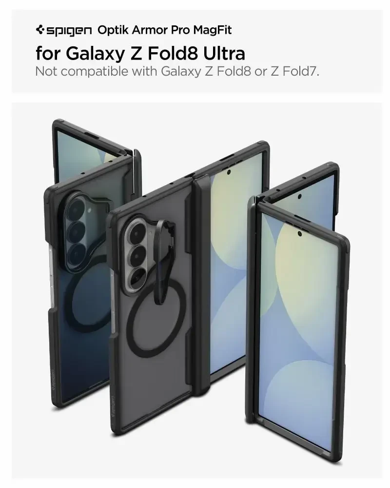 Dėklas SPIGEN OPTIK ARMOR PRO MAGSAFE GALAXY Z FOLD 8 ULTRA Juodas