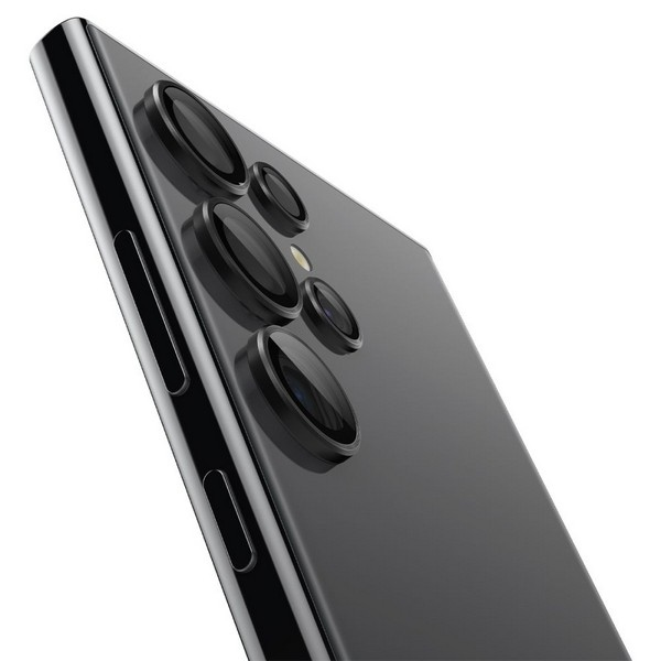Samsung Galaxy S24 Ultra Spigen Optik. TR „EZ FIT“ kameros apsauga, 2 vnt., juodos spalvos
