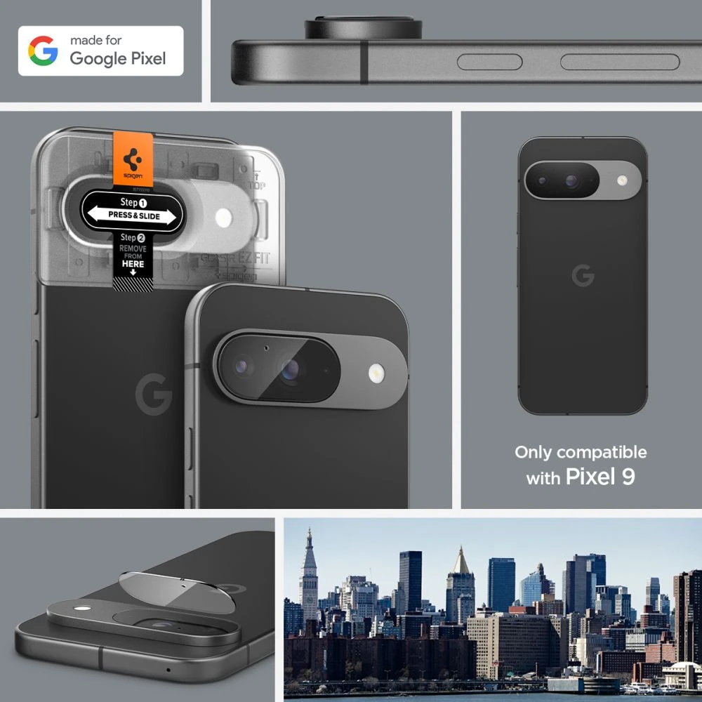 „Spigen Glass tR EZ Fit Optik“ 2 vnt., krištolo skaidrumo – „Google Pixel 9“