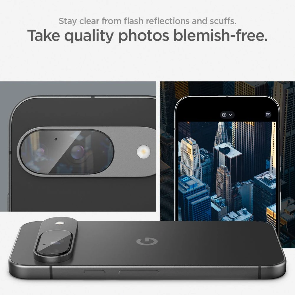 „Spigen Glass tR EZ Fit Optik“ 2 vnt., krištolo skaidrumo – „Google Pixel 9“