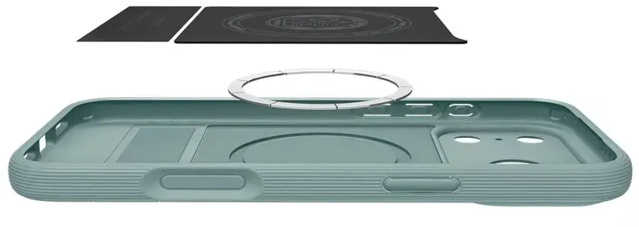 Spigen Parallax "S" MagSafe dėklas skirtas Apple iPhone 17 Pro - žalios spalvos