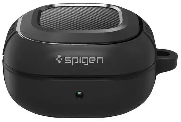 Spigen Rugged Armor, juodos spalvos – Samsung Galaxy Buds FE/Buds 2/Buds Pro 2/Buds Pro/Buds Live