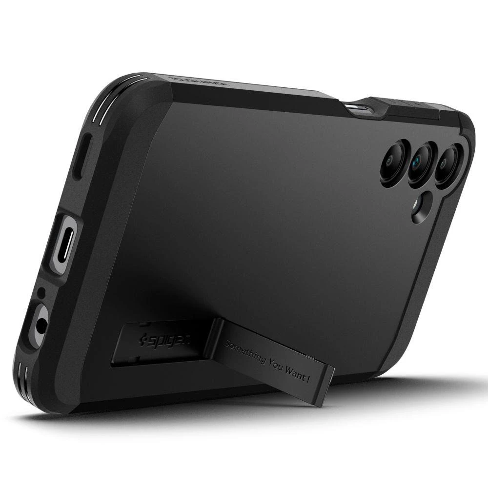 Spigen Tough Armor dėklas skirtas Samsung Galaxy A15 5G, spalva - Juoda