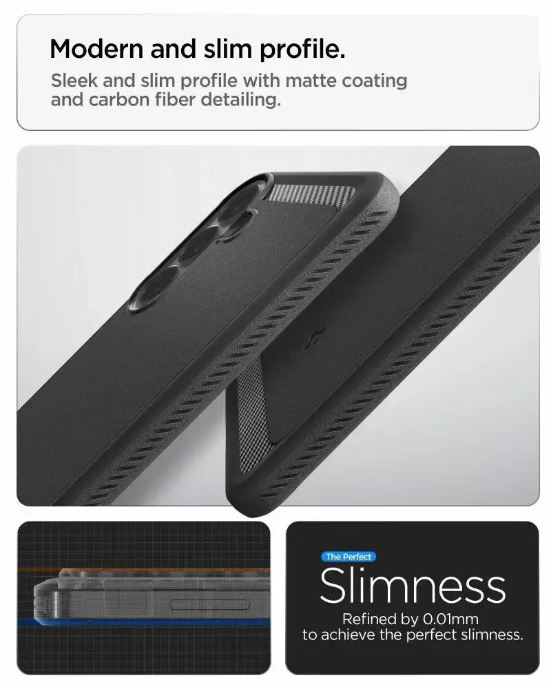 Dėklas SPIGEN RUGGED ARMOR GALAXY S25 FE / S26 FE matinis juodas