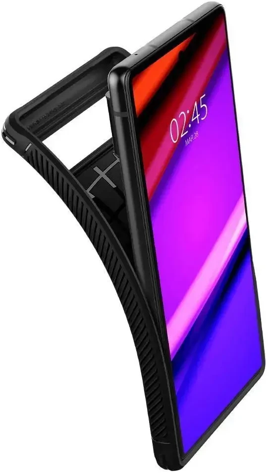 Dėklas Spigen Rugged Armor, juodas - Google Pixel 6