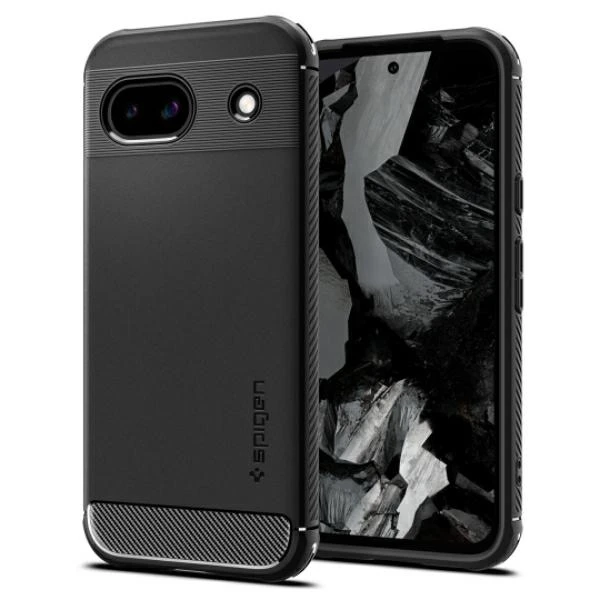 Spigen Rugged Armor – dėklas skirtas Google Pixel 8A Juodas