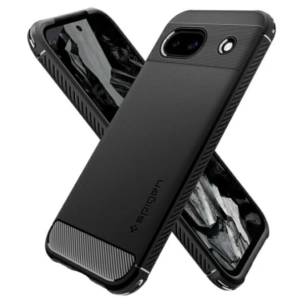 Spigen Rugged Armor – dėklas skirtas Google Pixel 8A Juodas