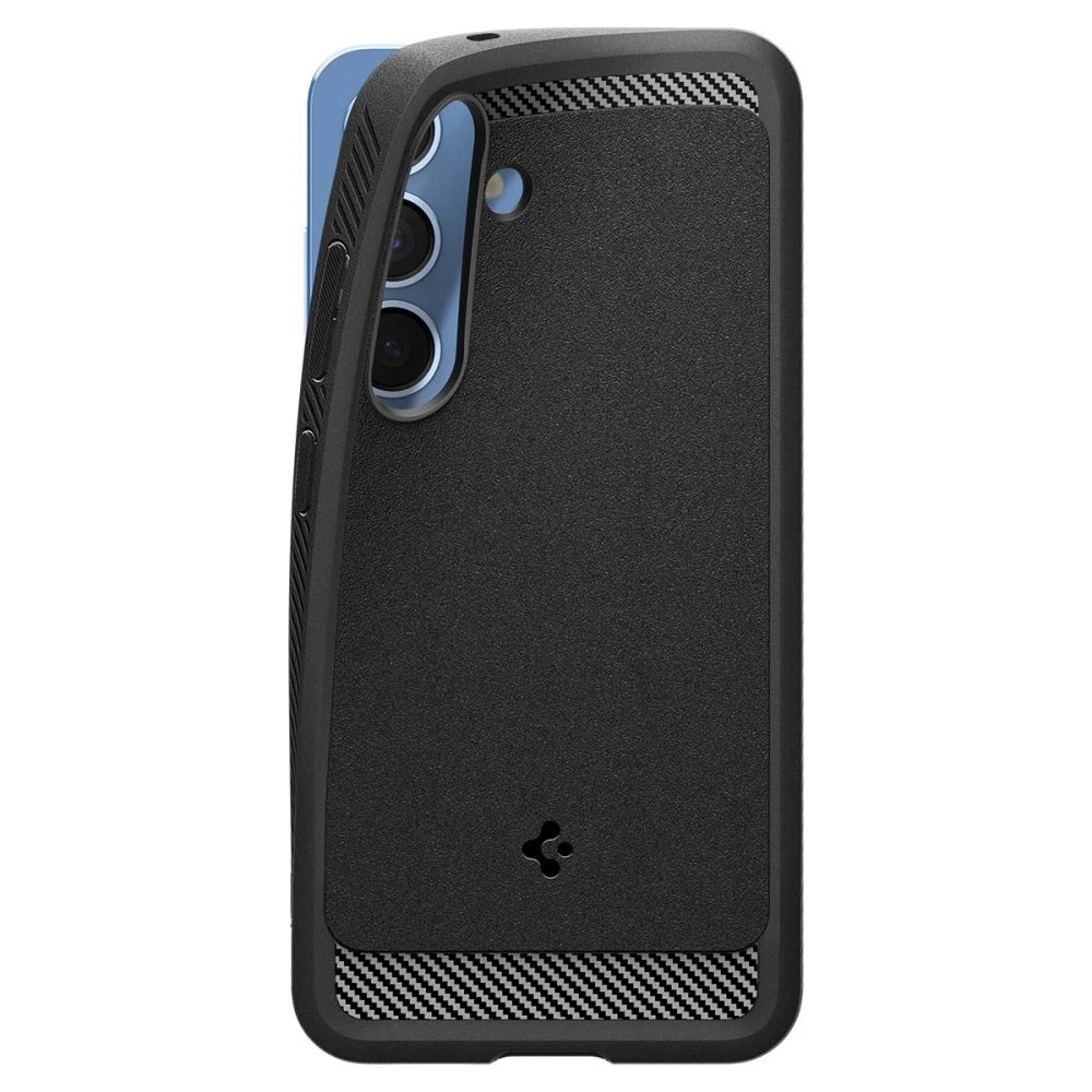 Dėklas Spigen Rugged Armor MagSafe, matinės juodos spalvos – Samsung Galaxy S25+