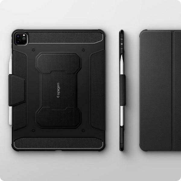 Spigen Rugged Armor Pro, juodos spalvos – Apple iPad Pro 12.9″ (2022/2021)