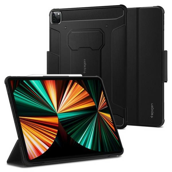 Spigen Rugged Armor Pro, juodos spalvos – Apple iPad Pro 12.9″ (2022/2021)
