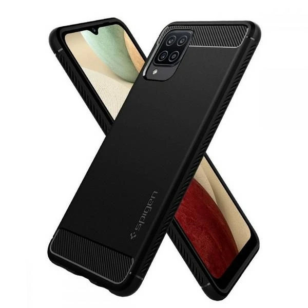 Dėklas SPIGEN RUGGED ARMOR GALAXY A12 MATTE Juodas