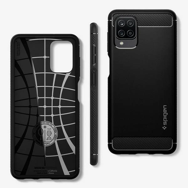 Dėklas SPIGEN RUGGED ARMOR GALAXY A12 MATTE Juodas