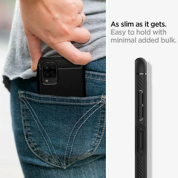 Dėklas SPIGEN RUGGED ARMOR GALAXY A12 MATTE Juodas