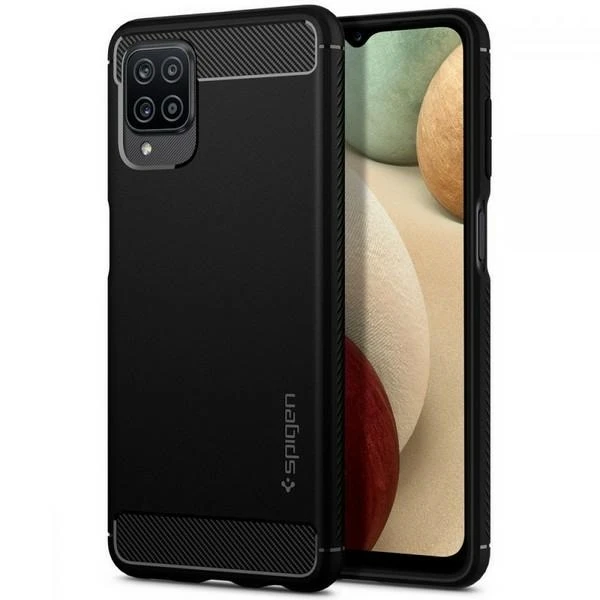Dėklas SPIGEN RUGGED ARMOR GALAXY A12 MATTE Juodas