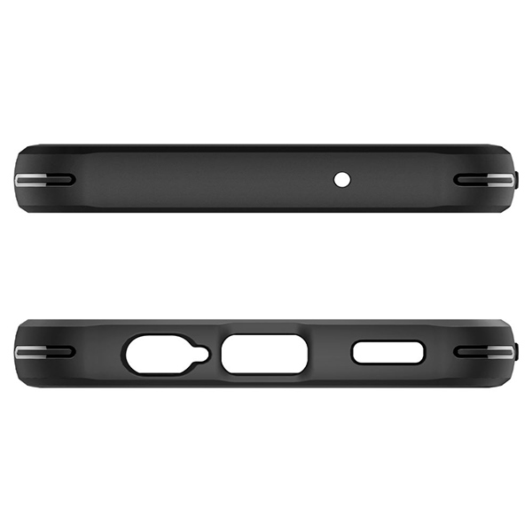 Dėklas Spigen Rugged Armor, juodas - Samsung Galaxy A14 5G