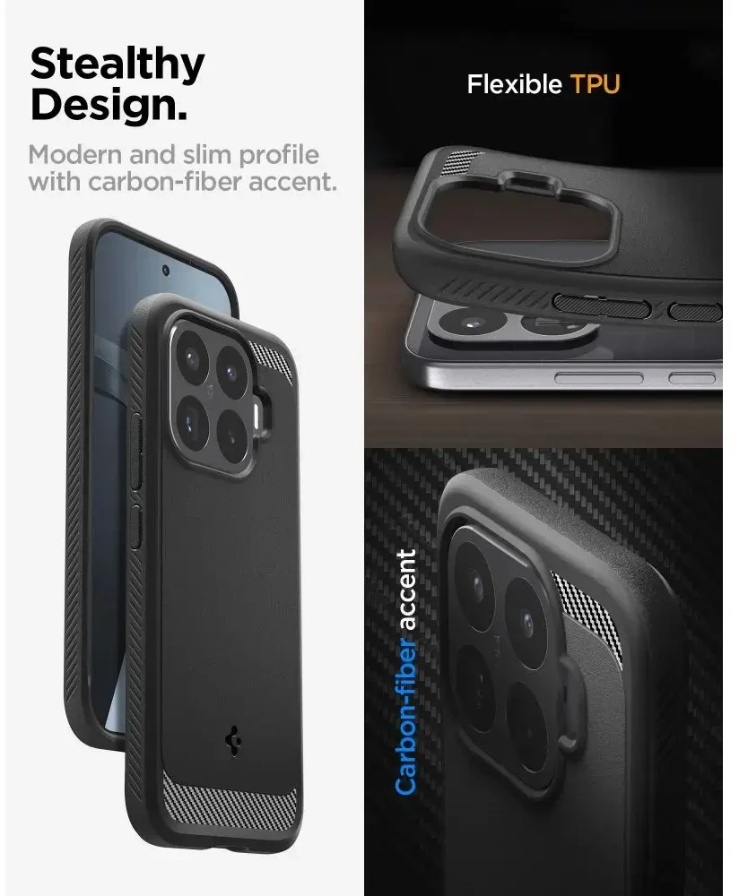 Dėklas SPIGEN RUGGED ARMOR XIAOMI 17T MATTE Juodas