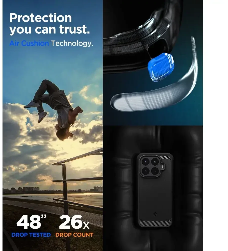 Dėklas SPIGEN RUGGED ARMOR XIAOMI 17T PRO MATTE Juodas