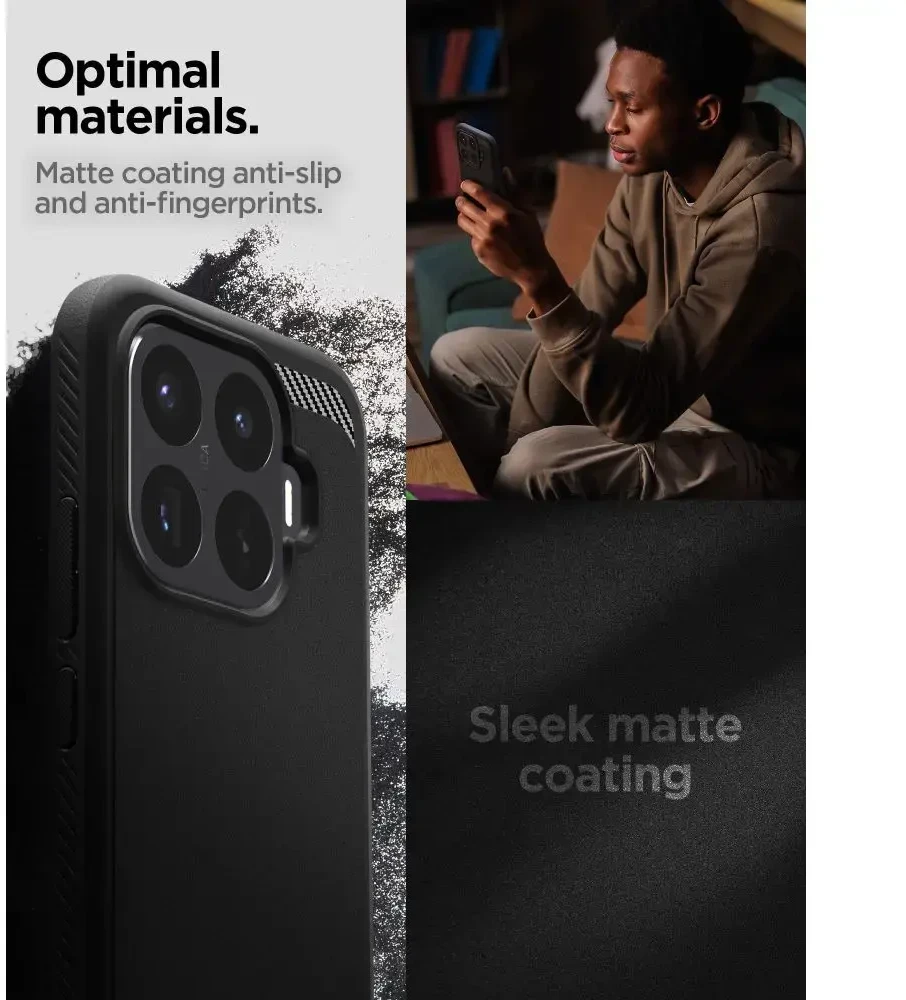 Dėklas SPIGEN RUGGED ARMOR XIAOMI 17T PRO MATTE Juodas
