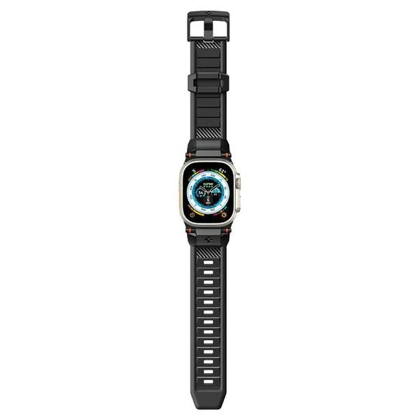 Dėklas Spigen Rugged Ultra apyrankė, matinės juodos spalvos – Apple Watch 49mm/46mm/45mm/44mm/42mm