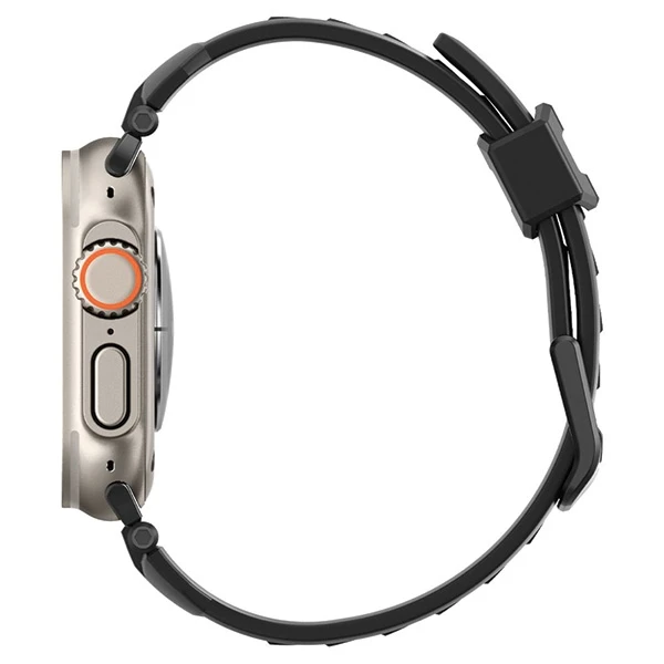 Dėklas Spigen Rugged Ultra apyrankė, matinės juodos spalvos – Apple Watch 49mm/46mm/45mm/44mm/42mm