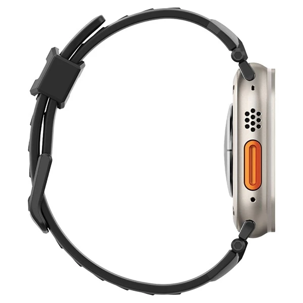 Dėklas Spigen Rugged Ultra apyrankė, matinės juodos spalvos – Apple Watch 49mm/46mm/45mm/44mm/42mm