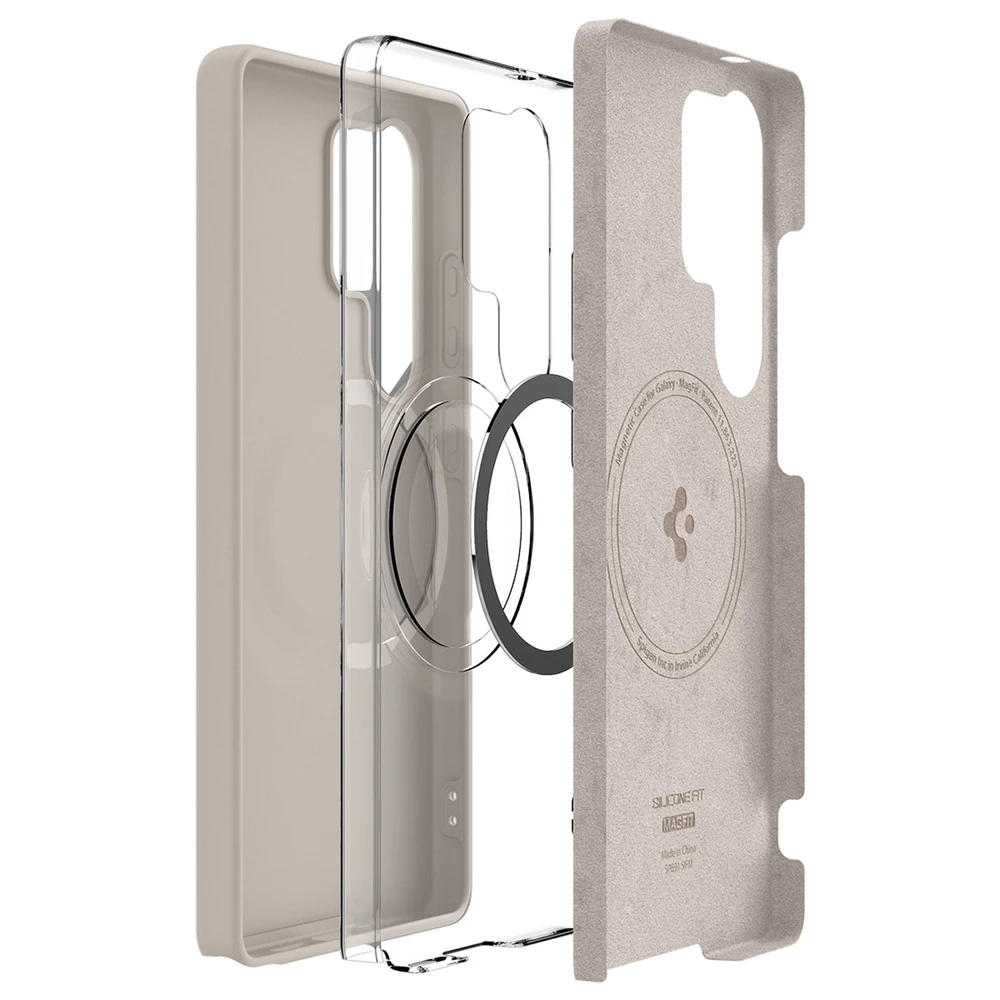 Dėklas Spigen Silicone Fit Mag Samsung Galaxy S25Ultra – titanium