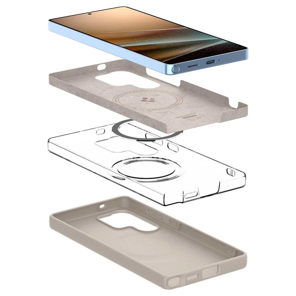 Dėklas Spigen Silicone Fit Mag Samsung Galaxy S25Ultra – titanium