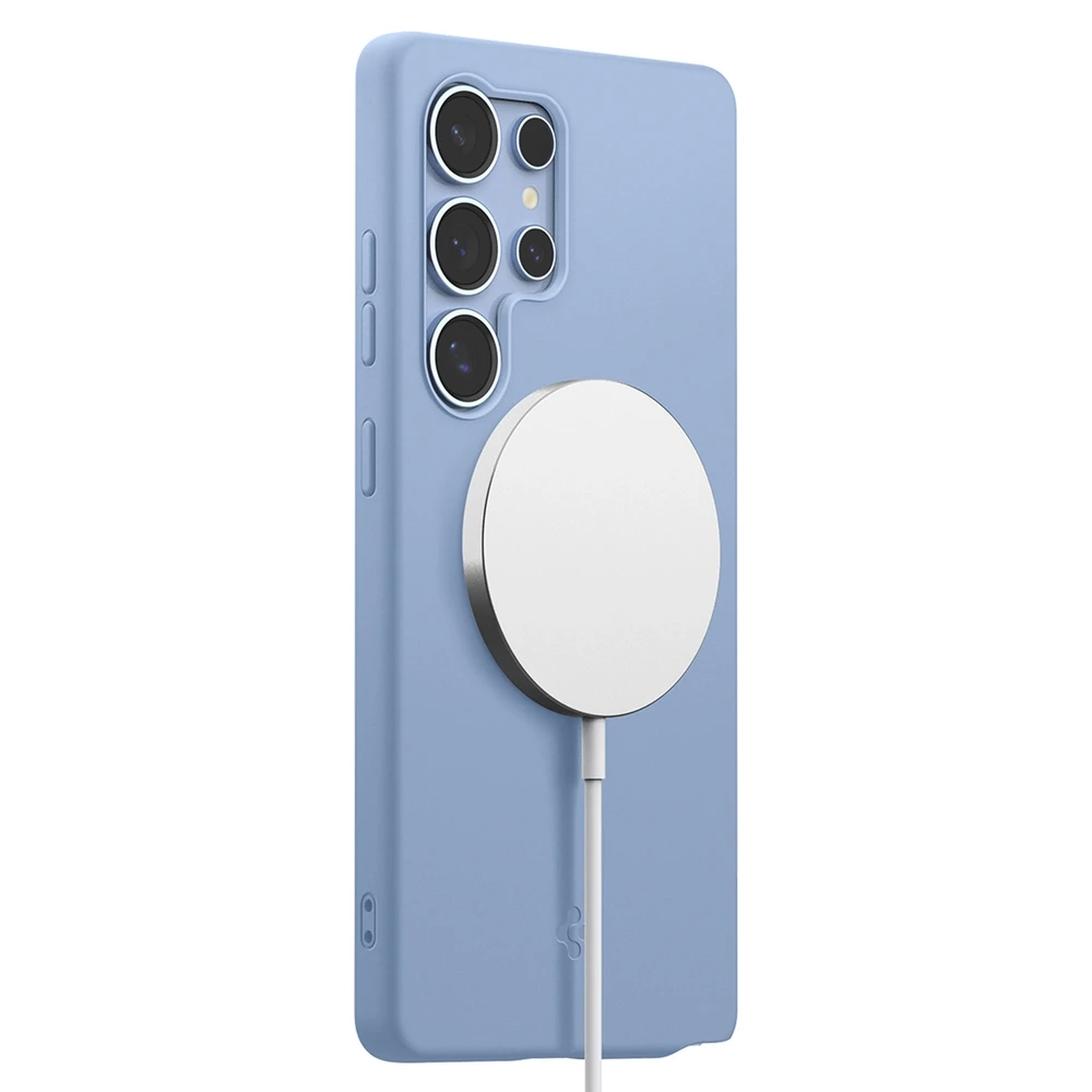Spigen Silicone Fit Mag Samsung Galaxy S25 Ultra – dėklas telefonui mėlynos spalvos