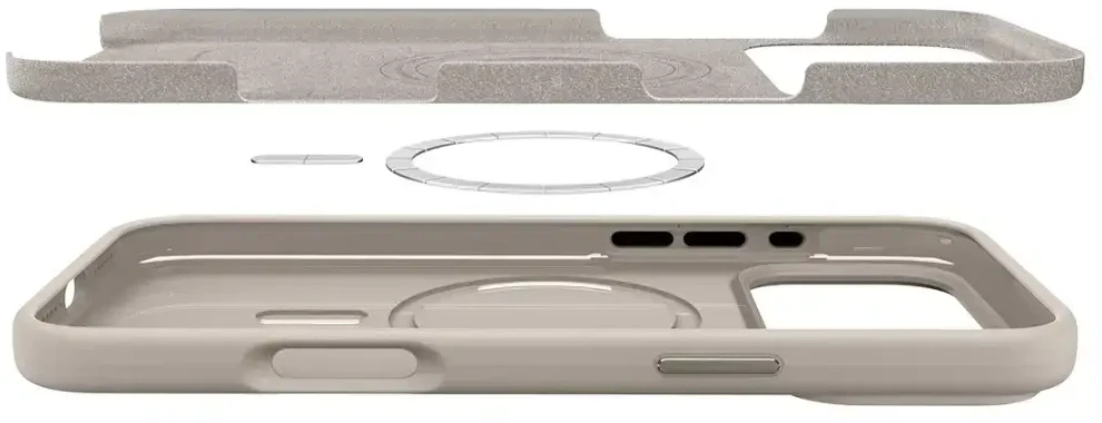 Dėklas Spigen Silicone Fit MagSafe, stone – Apple iPhone 17 Pro