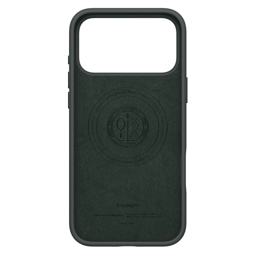 Spigen Silicone Fit Mag MagSafe – dėklas skirtas Apple iPhone 17 Pro Abyss Žalias