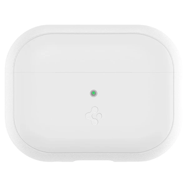 Spigen Silikoninis dėklas Silicone Fit baltas + pilkas dirželis - AirPods Pro (2-os kartos)