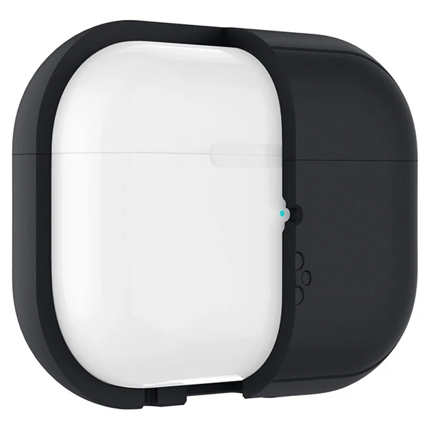 Spigen silikoninis dėklas Silicone Fit juodas + dirželis Phantom Žalias – AirPods Pro (2-os kartos)