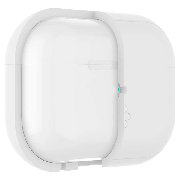 Spigen Silikoninis dėklas Silicone Fit baltas + pilkas dirželis - AirPods Pro (2-os kartos)