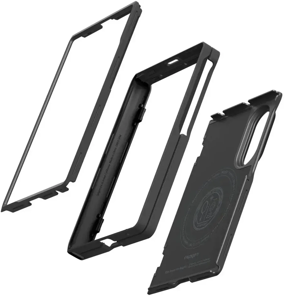 Dėklas Spigen Slim Armor Pro Mag MagSafe skirtas Samsung Galaxy Z Fold8 juodos spalvos