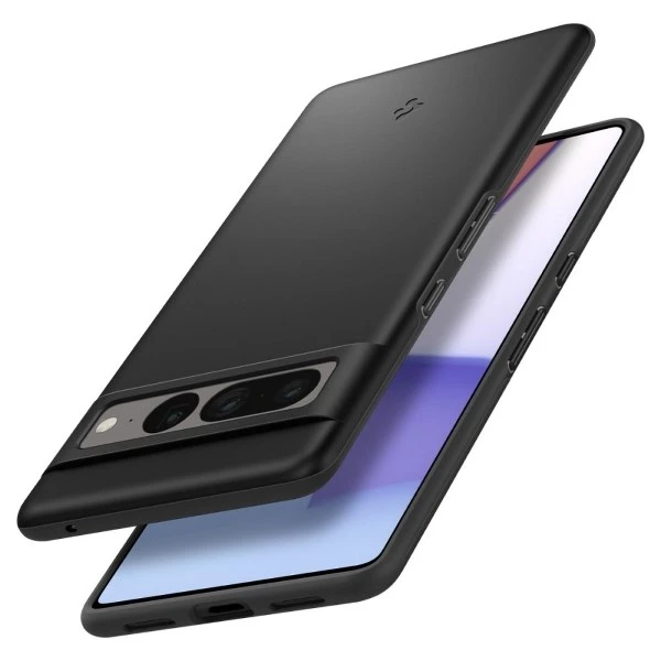 Dėklas „Spigen Thin Fit“, juodas – „Google Pixel 7 Pro“