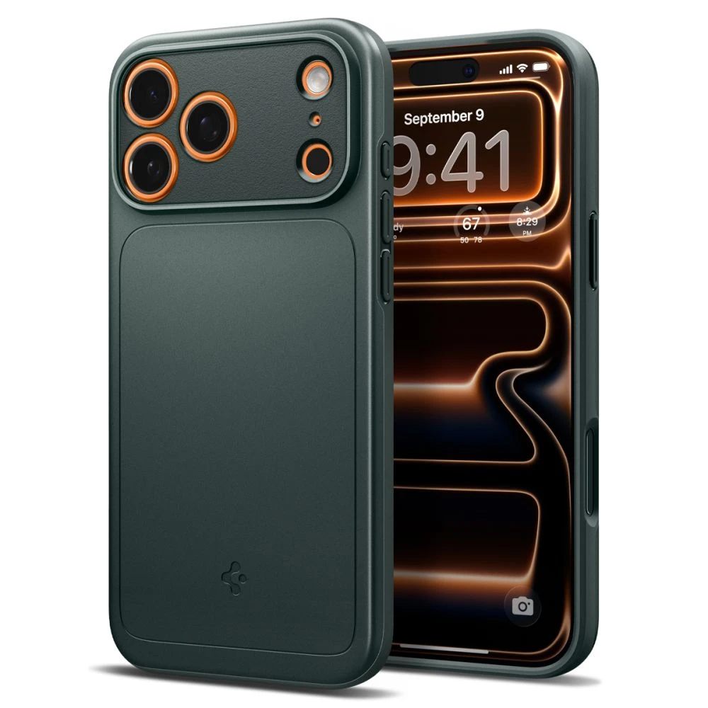 Spigen Thin Fit MagSafe dėklas skirtas Apple iPhone 17 Pro Max – žalios spalvos