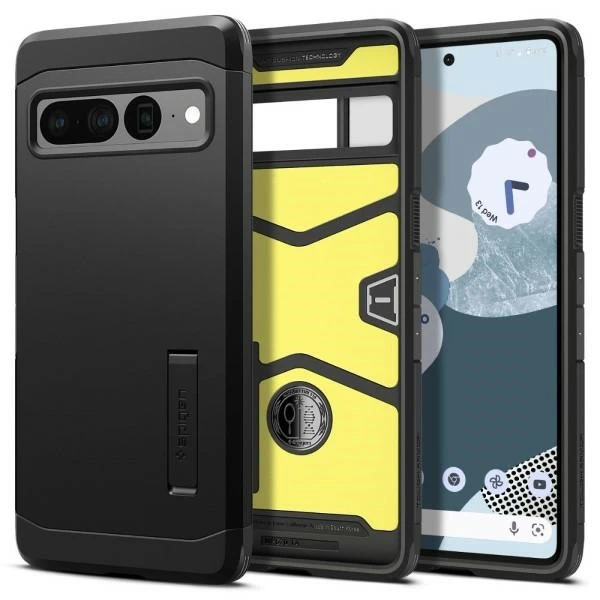 Dėklas Spigen Tough Armor, juodas - Google Pixel 7 Pro