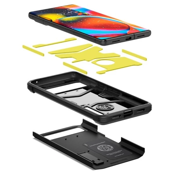 Dėklas Spigen Tough Armor, juodas - Google Pixel 7 Pro
