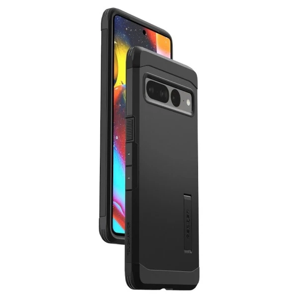 Dėklas Spigen Tough Armor, juodas - Google Pixel 7 Pro