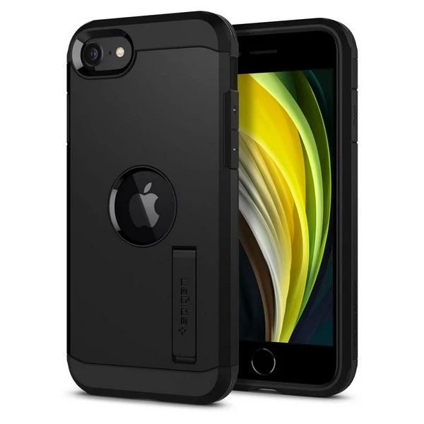 Dėklas Spigen Tough Armor, juodos spalvos – iPhone SE