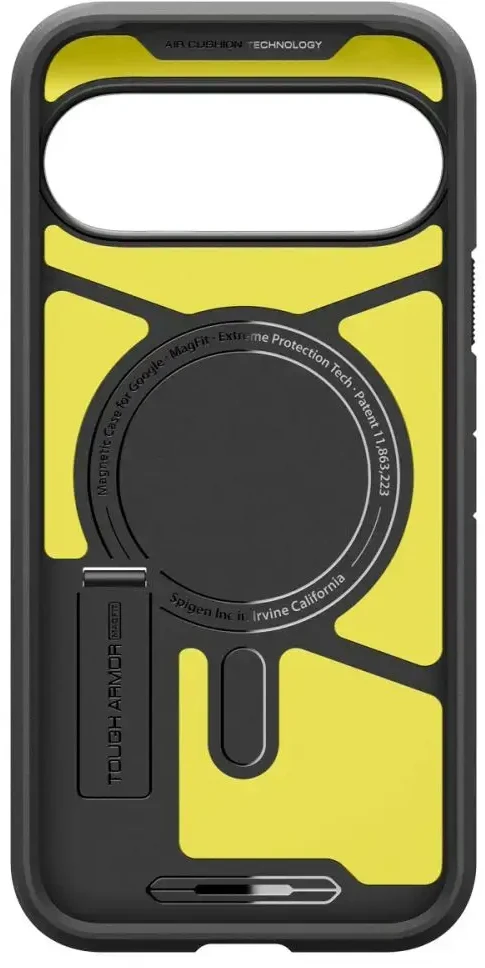 Spigen Tough Armor telefono dėklas su MagSafe palaikymu, skirtas Google Pixel 10 Pro XL, juodas