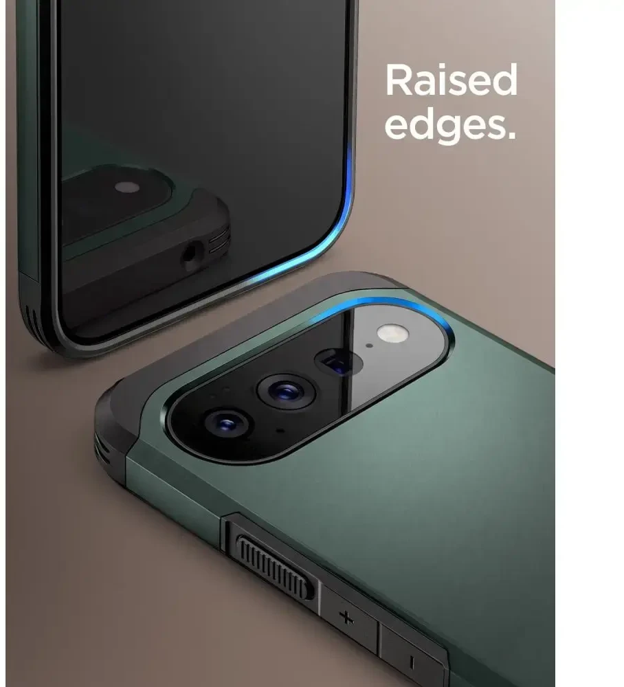 Dėklas SPIGEN TOUGH ARMOR MAG MAGSAFE GOOGLE PIXEL 11 ABYSS Žalias