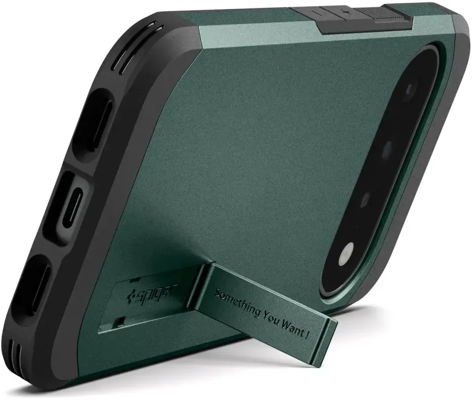 Dėklas SPIGEN TOUGH ARMOR MAG MAGSAFE GOOGLE PIXEL 11 ABYSS Žalias