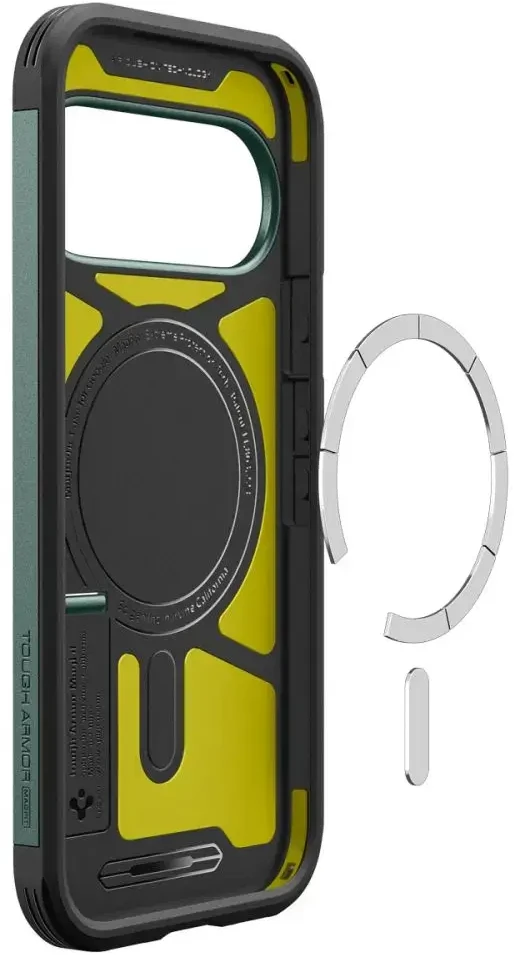Dėklas SPIGEN TOUGH ARMOR MAG MAGSAFE GOOGLE PIXEL 11 PRO ABYSS Žalias