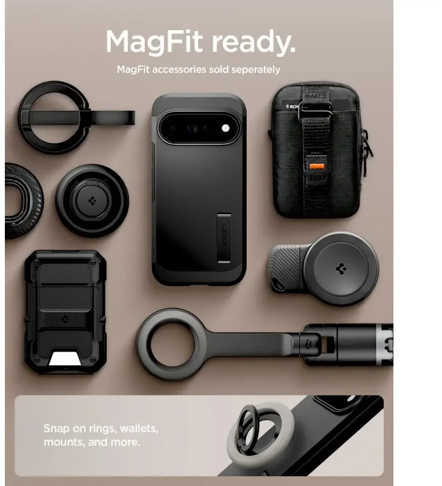 Dėklas SPIGEN TOUGH ARMOR MAG MAGSAFE GOOGLE PIXEL 11 PRO XL Juodas